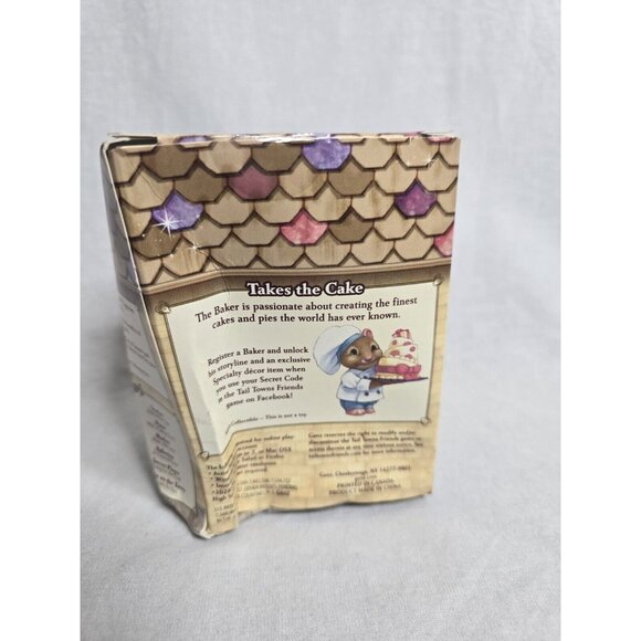 Ganz Tail Towns Friends BAKER Collectible Figurine- Sealed Code- Box Wear - Picture 3 of 4